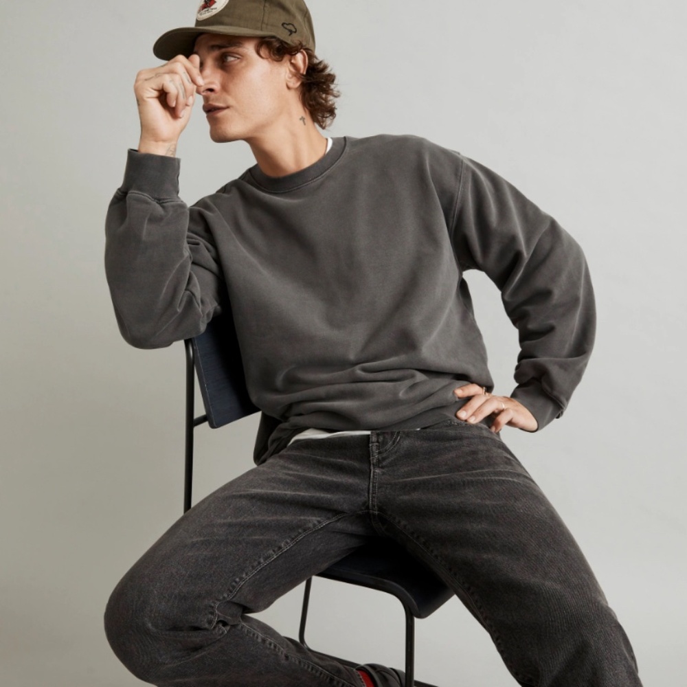 Madewell McCarren Sweatshirt Coal Size Large